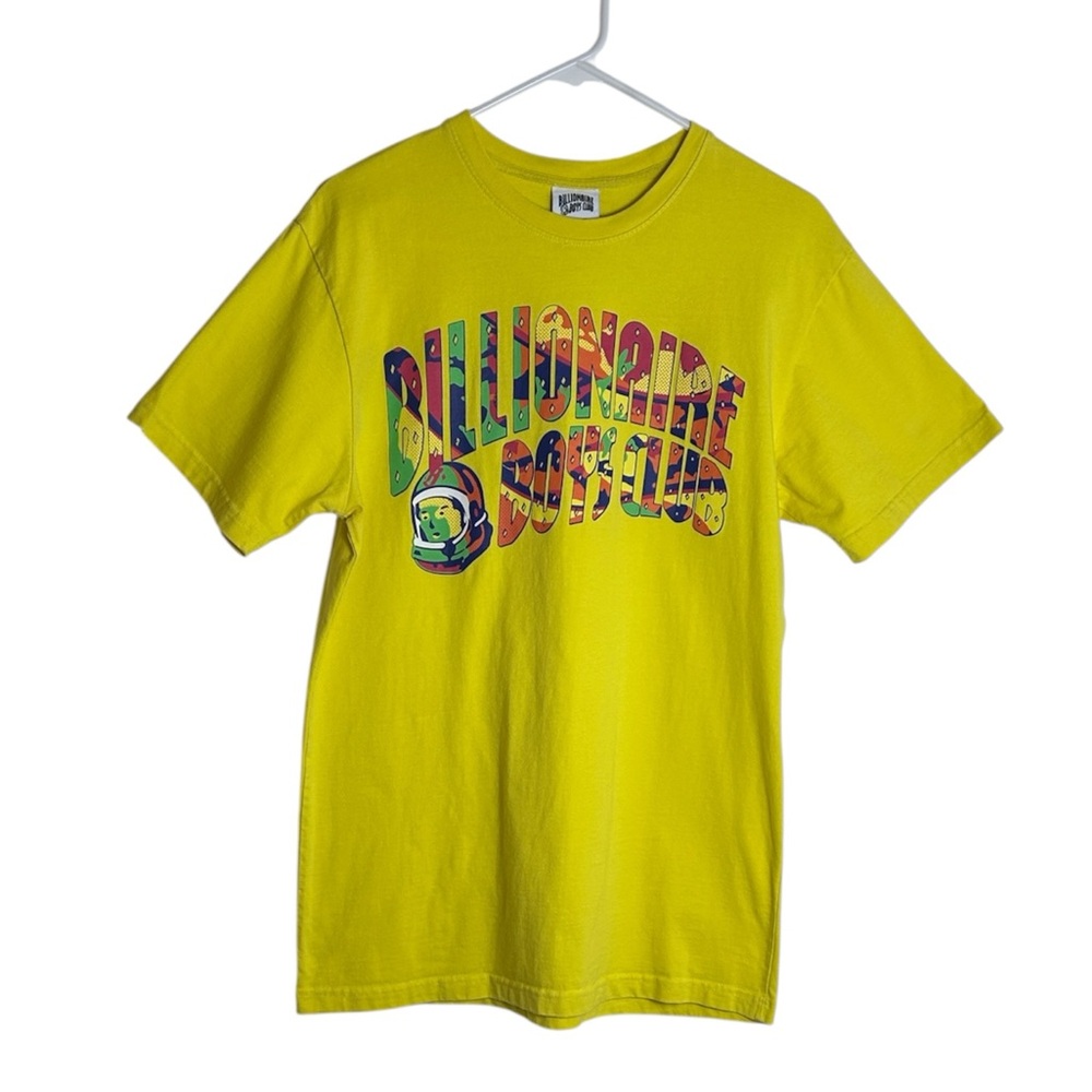 VTG Billionaire Boys Club Neon Yellow Size Medium Astronaut Tee Shirt